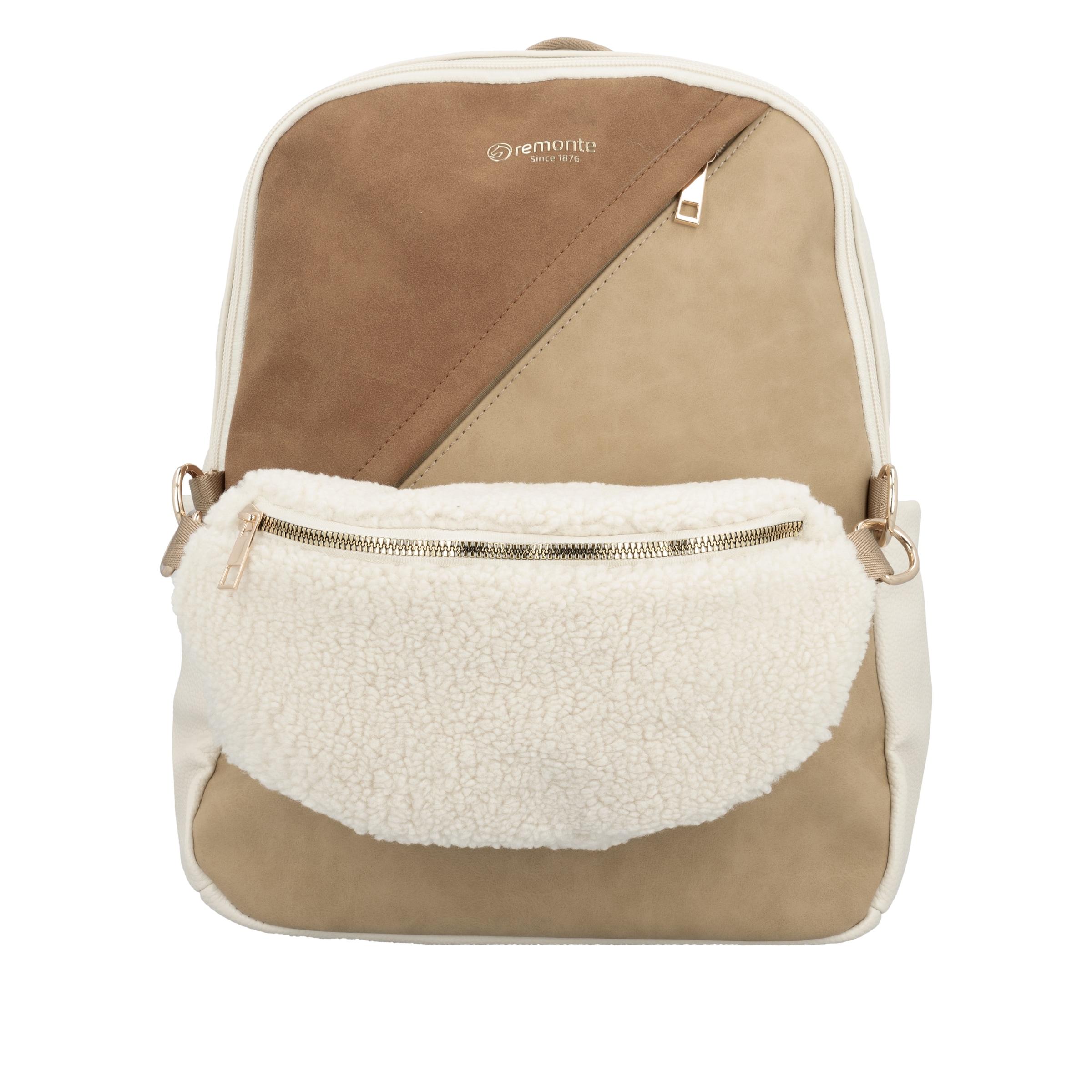 REMONTE Backpack ' Q0533 ' in Beige: front