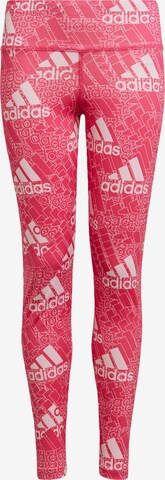 ADIDAS SPORTSWEAR Skinny Workout Pants in Pink: front