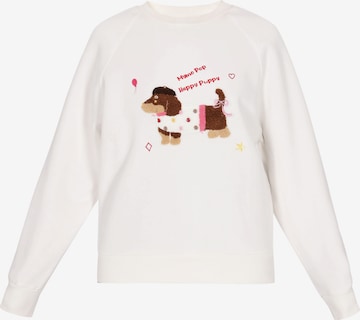Sweat-shirt 'Pop' MYMO en blanc : devant