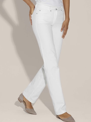 MADELEINE Slimfit Jeans in Wit: voorkant