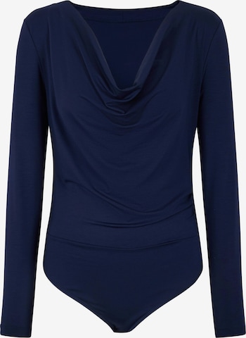 FALKE Blusenbody 'Daily Drape Brief' in Blau: Vorderseite