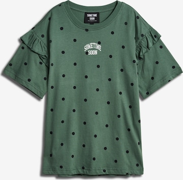T-Shirt SOMETIME SOON en vert : devant