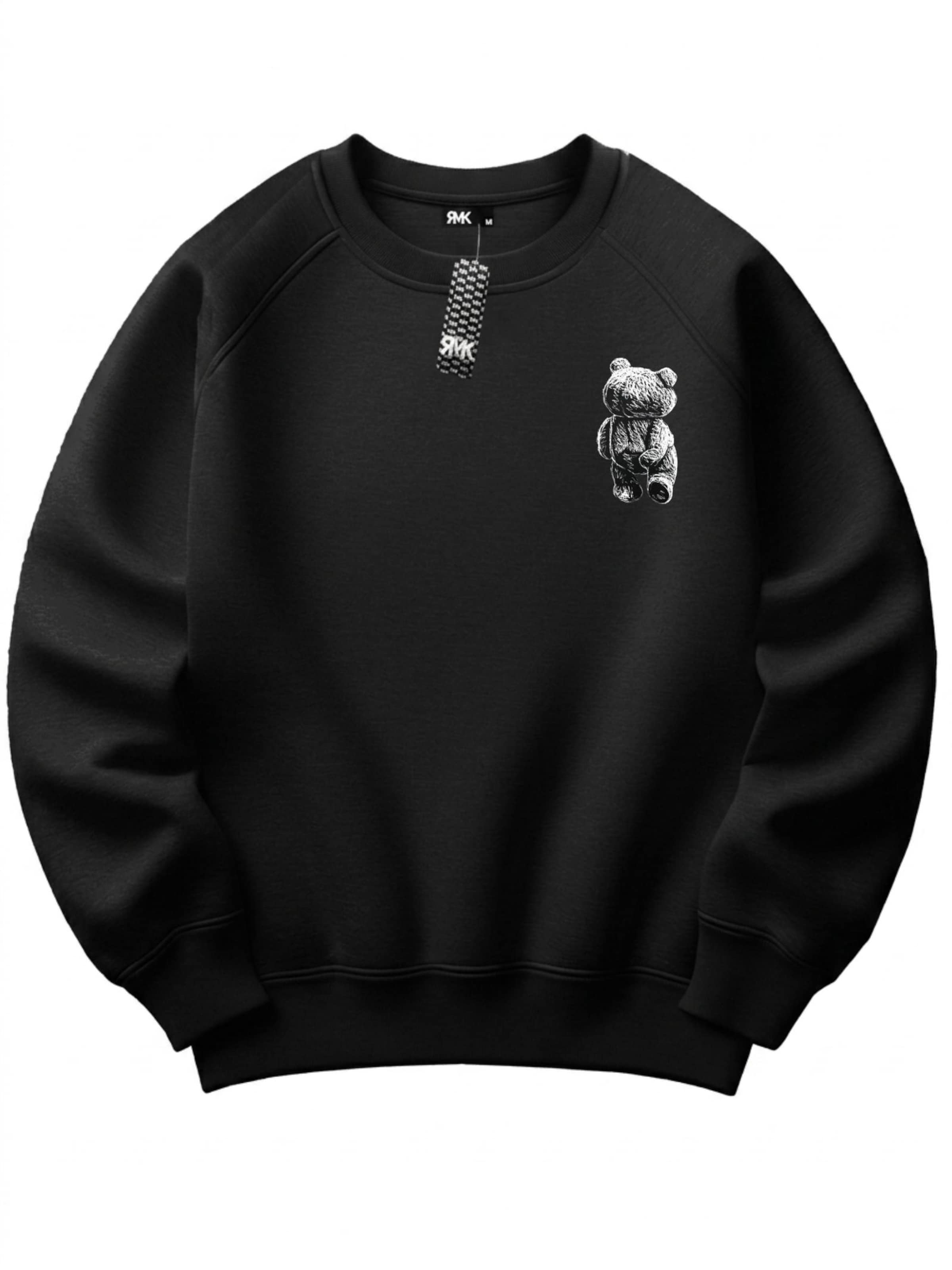 RMK Sweatshirt 'Fitness Bär Funny' in Black denim, Item view
