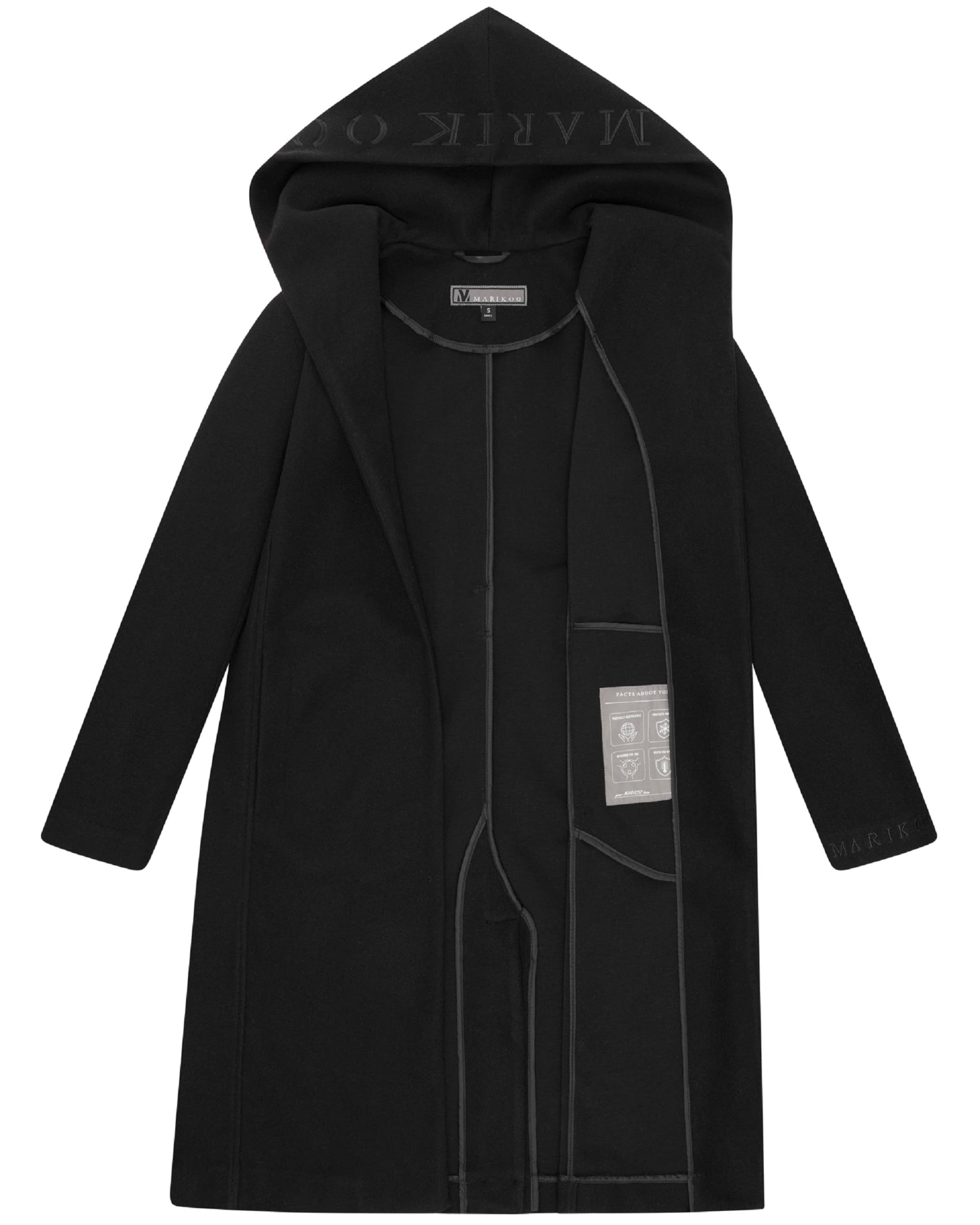 MARIKOO Ανοιξιάτικο και φθινοπωρινό παλτό 'Kailii 16' σε μαύρο