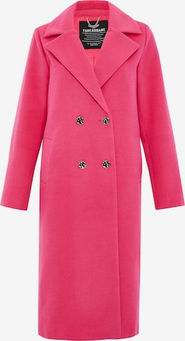 Threadbare Between-seasons coat 'Marley' in Pink: front