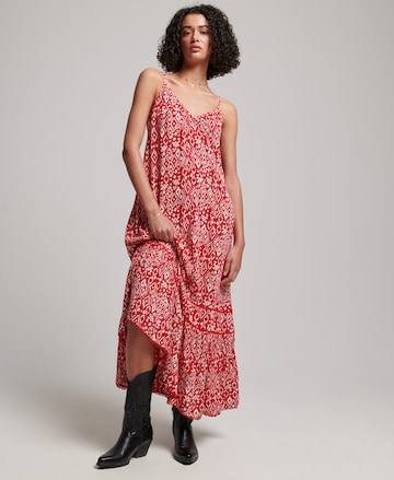 Superdry Beach Dress in Red: front