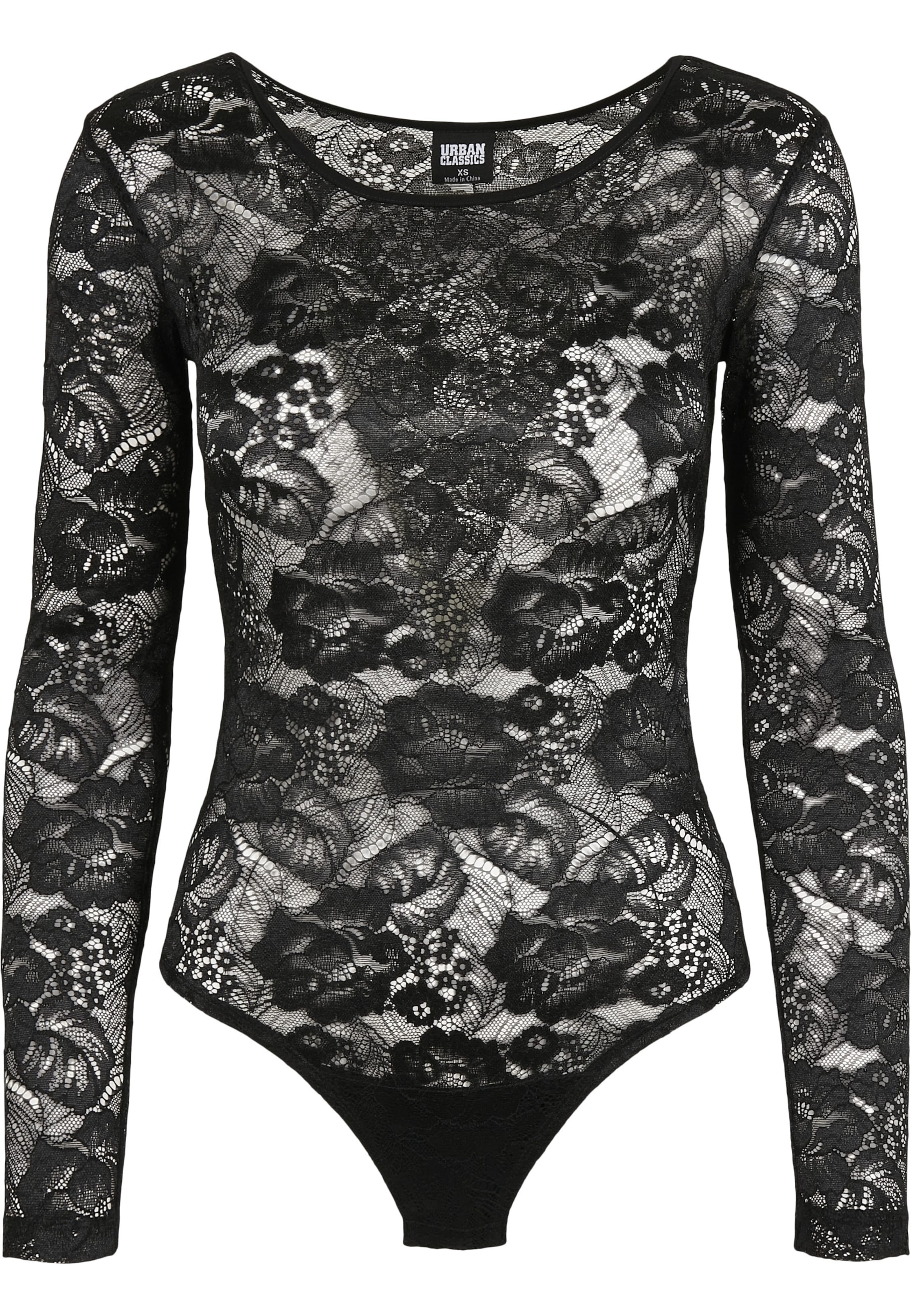 Urban Classics Shirt bodysuit in Black: front