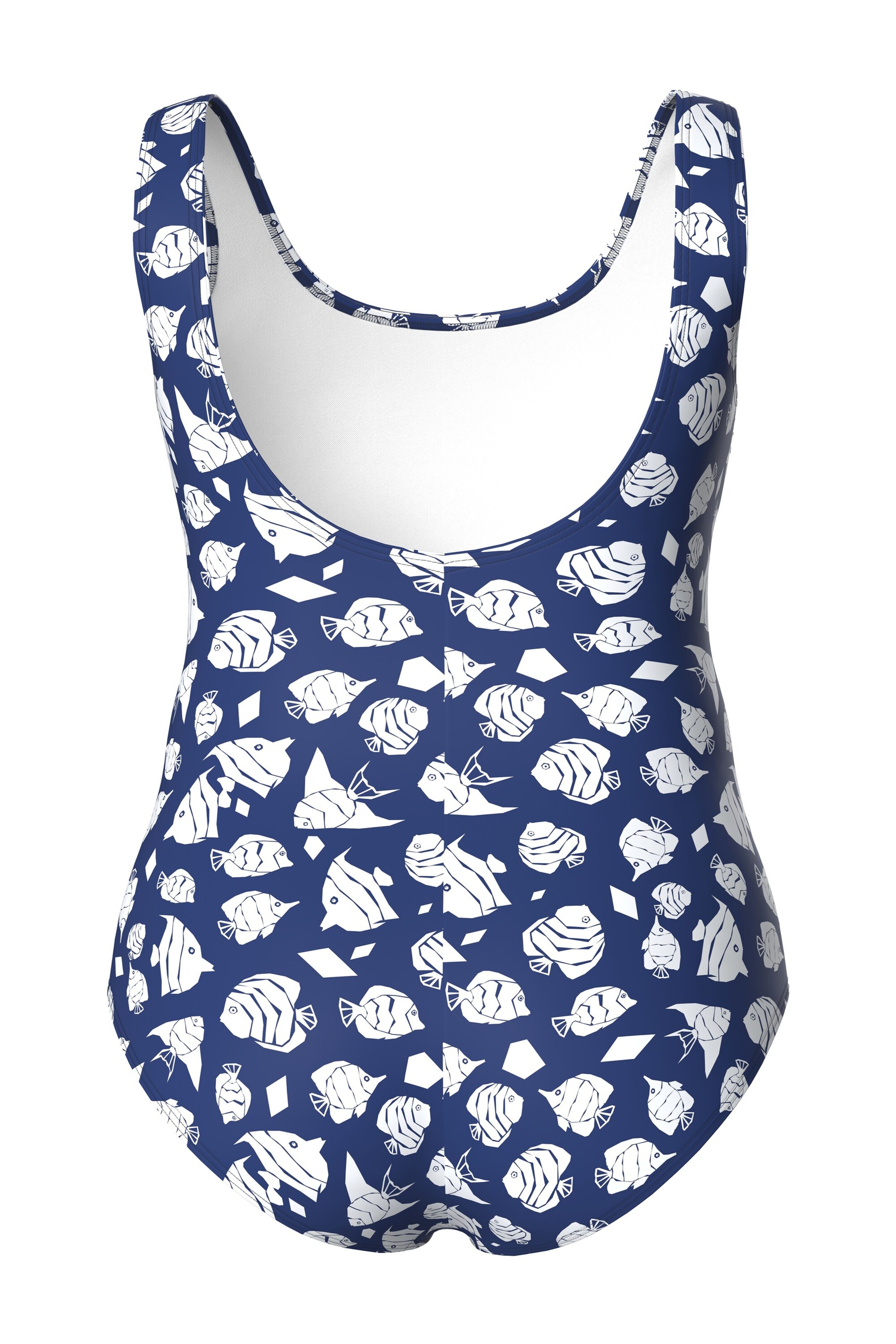 Ulla Popken Bustier Badeanzug in Blau