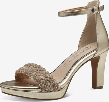 MARCO TOZZI by GUIDO MARIA KRETSCHMER Strap Sandals in Gold: front