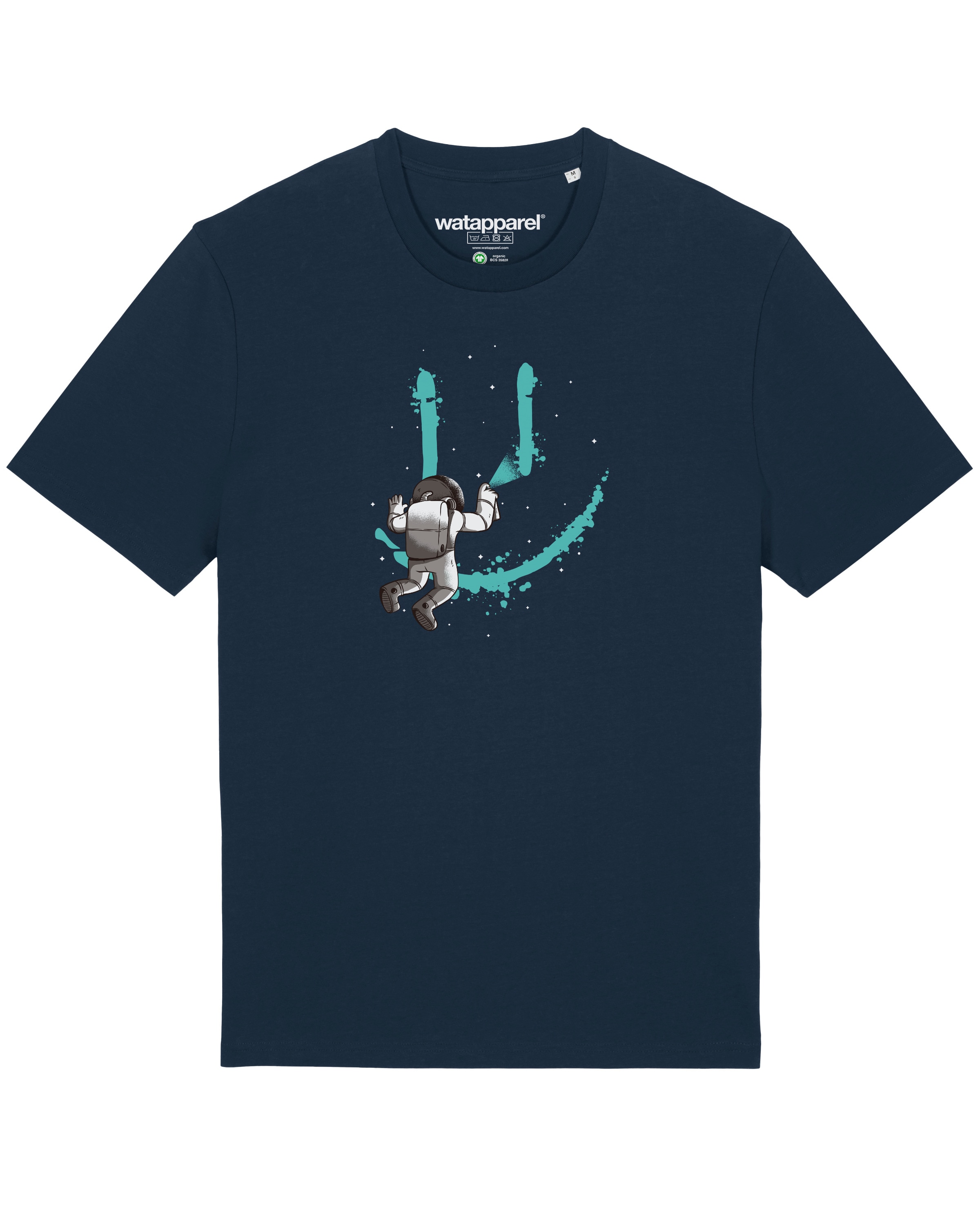 T-Shirt ' Graffiti Astronaut ' Watapparel en bleu : devant