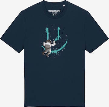 Watapparel T-Shirt ' Graffiti Astronaut ' in Blau: Vorderseite