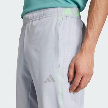 ADIDAS PERFORMANCE Tapered Workout Pants 'Tech Apparel' in Grey
