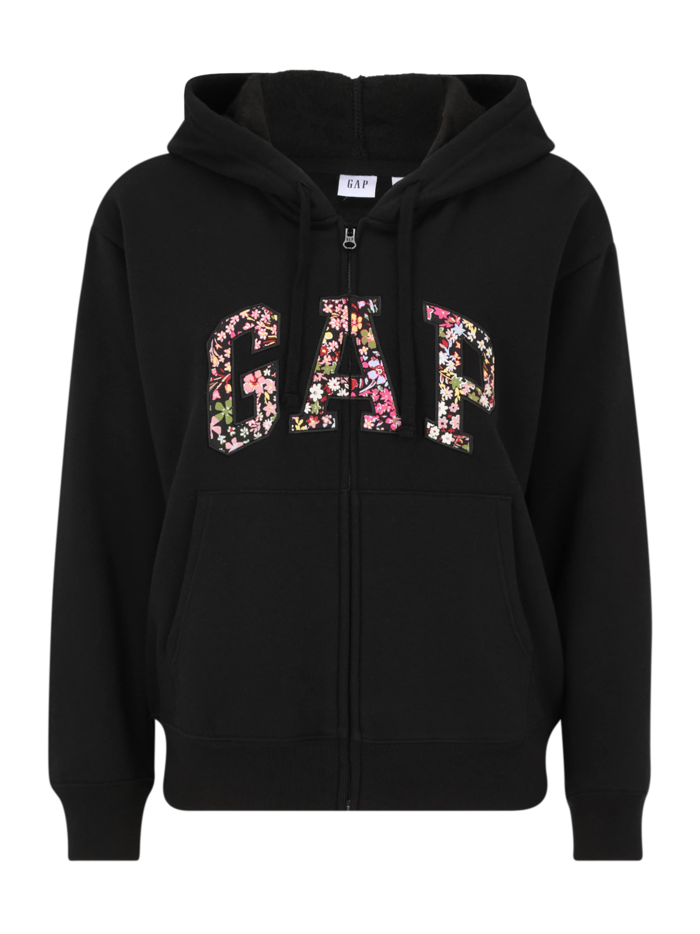 Gap Tall Кофта на молнии 'HERITAGE' в Черный: спереди