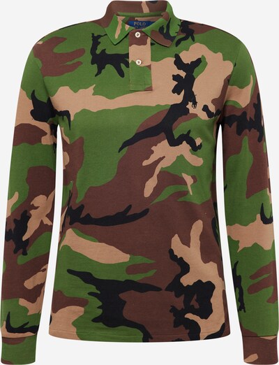 Polo Ralph Lauren T-Krekls, krāsa - bēšs / brūns / zaļš / melns, Preces skats