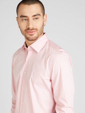 BOSS Slim fit Button Up Shirt 'HANK' in Pink