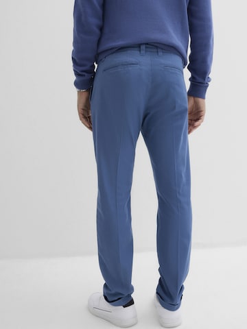 Regular Pantalon à pince bonprix en bleu