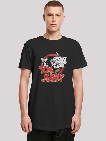 T-Shirt 'Tom and Jerry TV Serie Distressed' F4NT4STIC en noir : devant