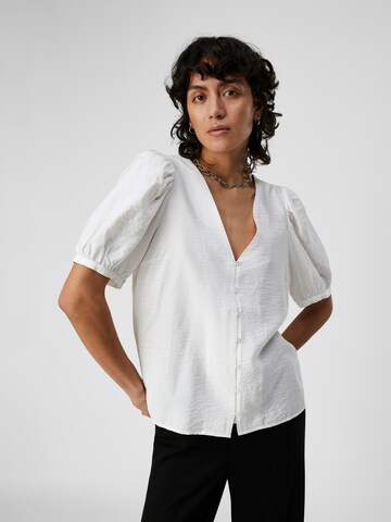 Camicia da donna 'Jacira' di OBJECT in bianco: frontale