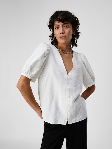 OBJECT - Blusa 'Jacira' en blanco: frente