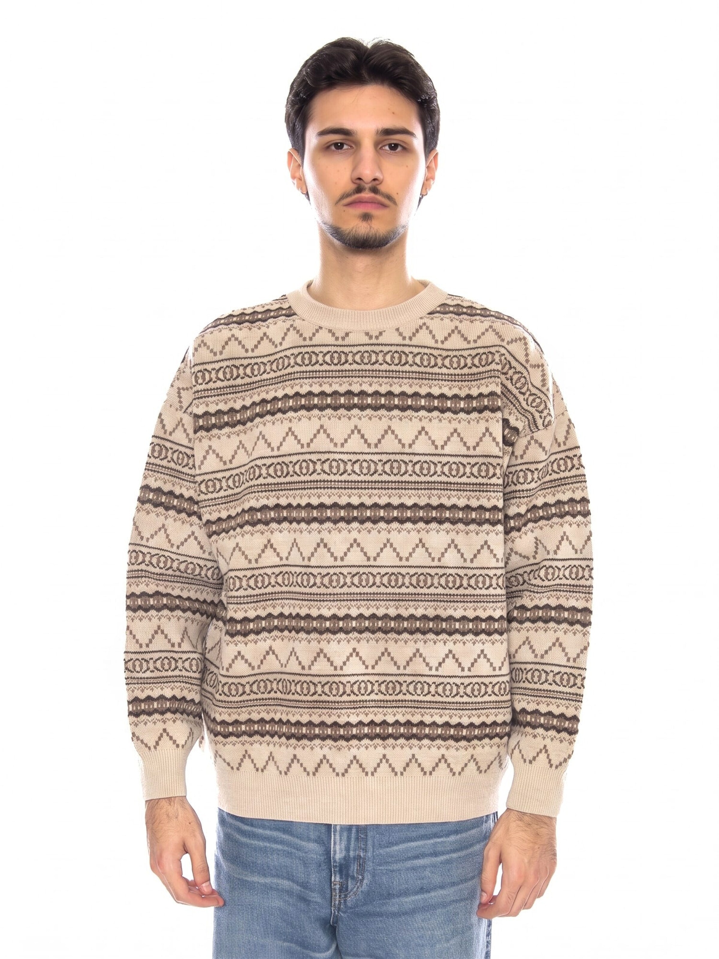 OLOW Sweter 'Khumalo Sweater Multicolour' w kolorze beżowy