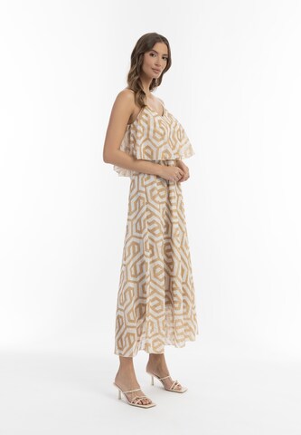 faina Summer Dress in Beige