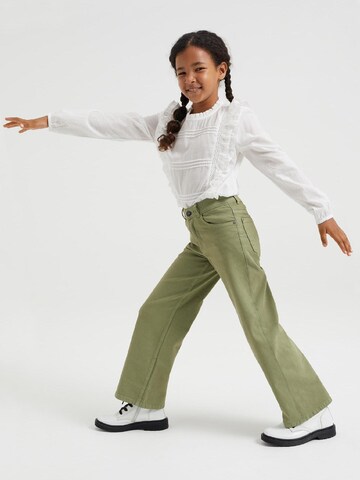 WE Fashion Wide leg Jeans in Green