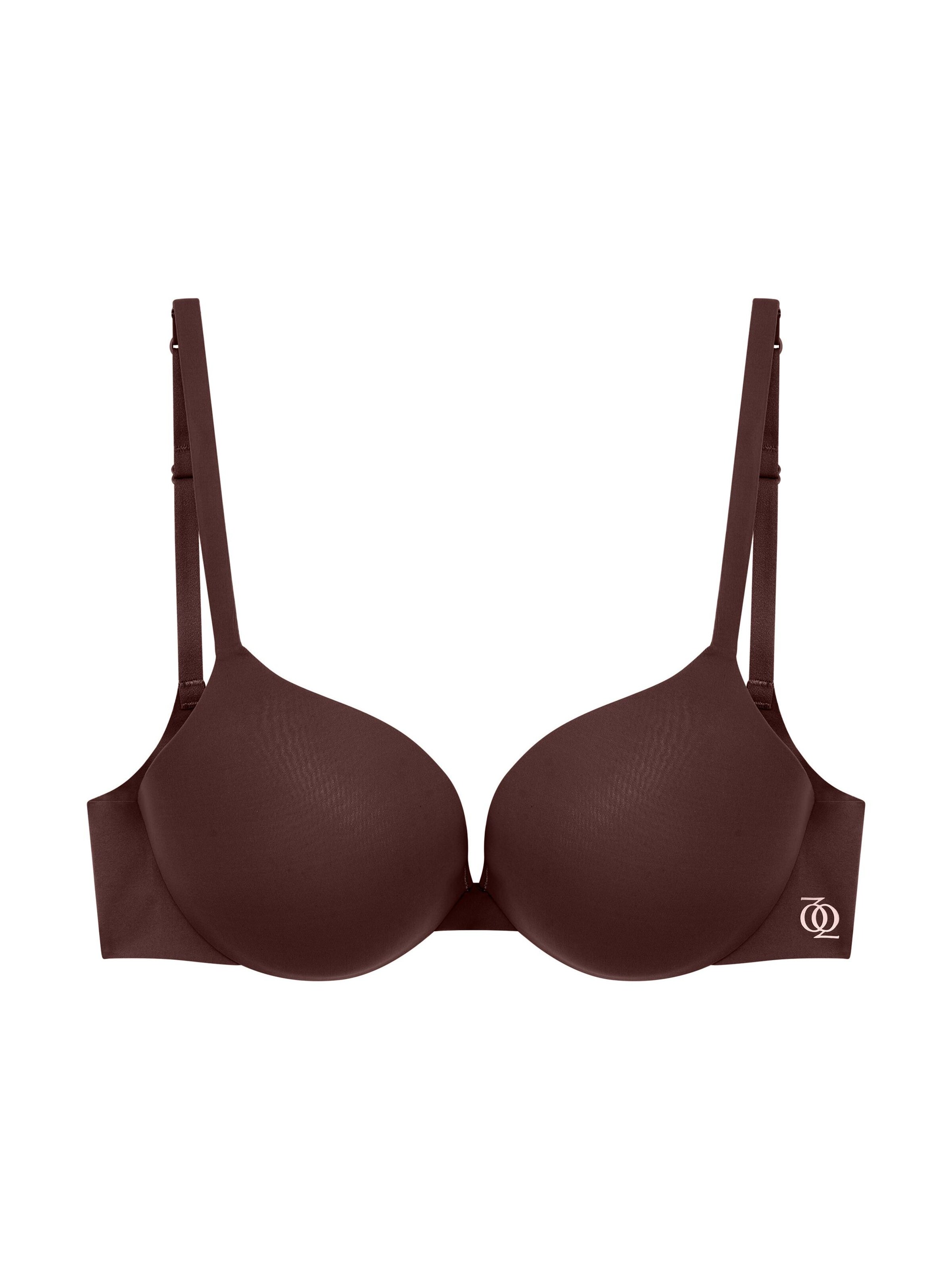 GOD SAVE QUEENS Push-up BH 'Second Skin Ultimate Push-Up Bra' in Bruin: voorkant