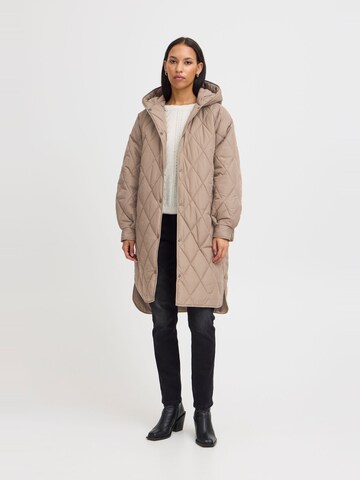 ICHI Between-Seasons Coat 'Hansa' in Brown