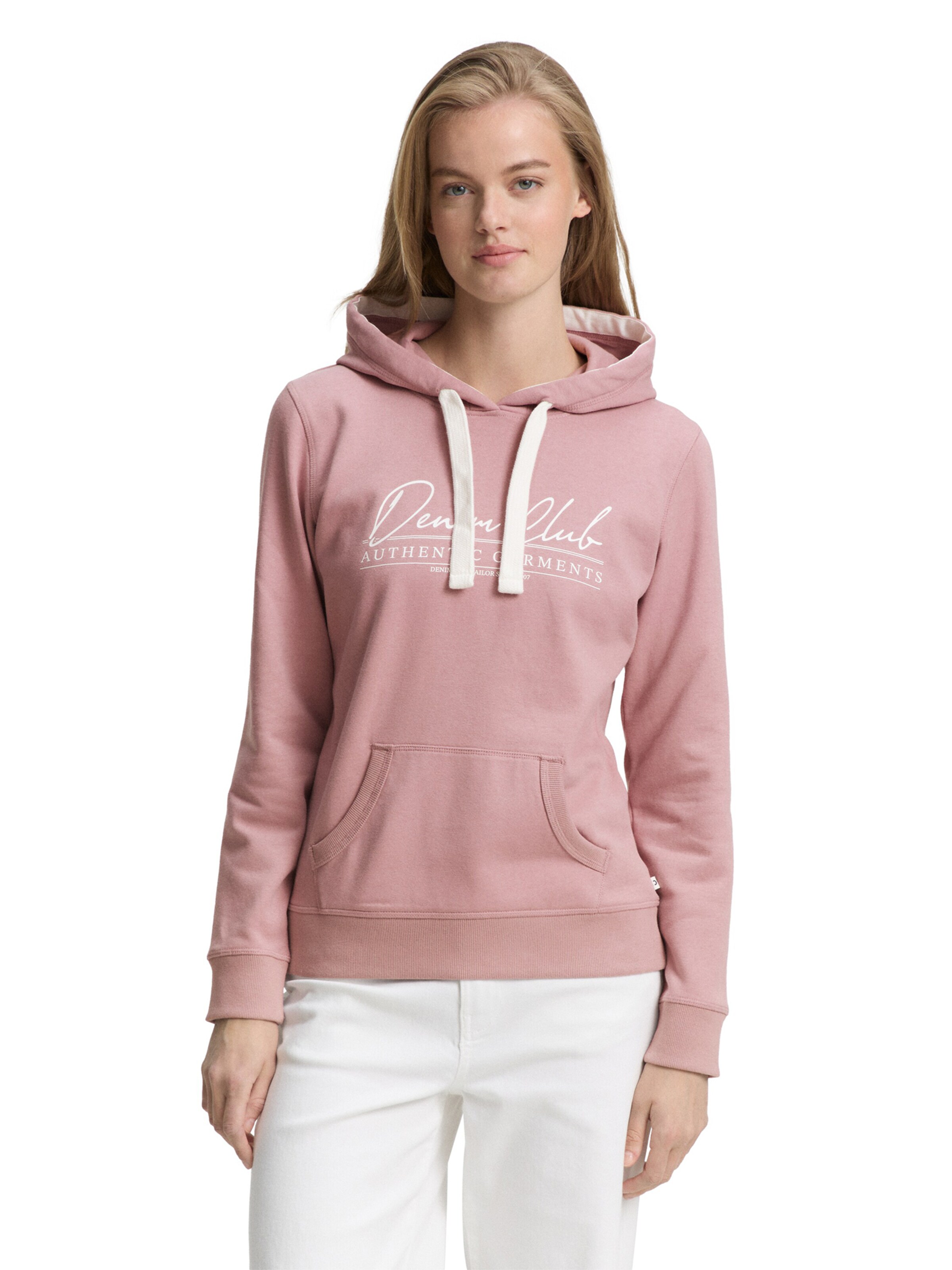 TOM TAILOR DENIM Свитшот в Ярко-розовый: спереди