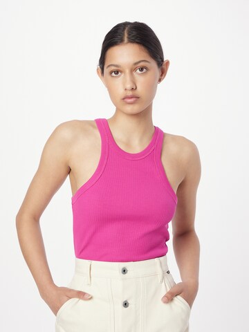 Top di G-Star RAW in rosa: frontale