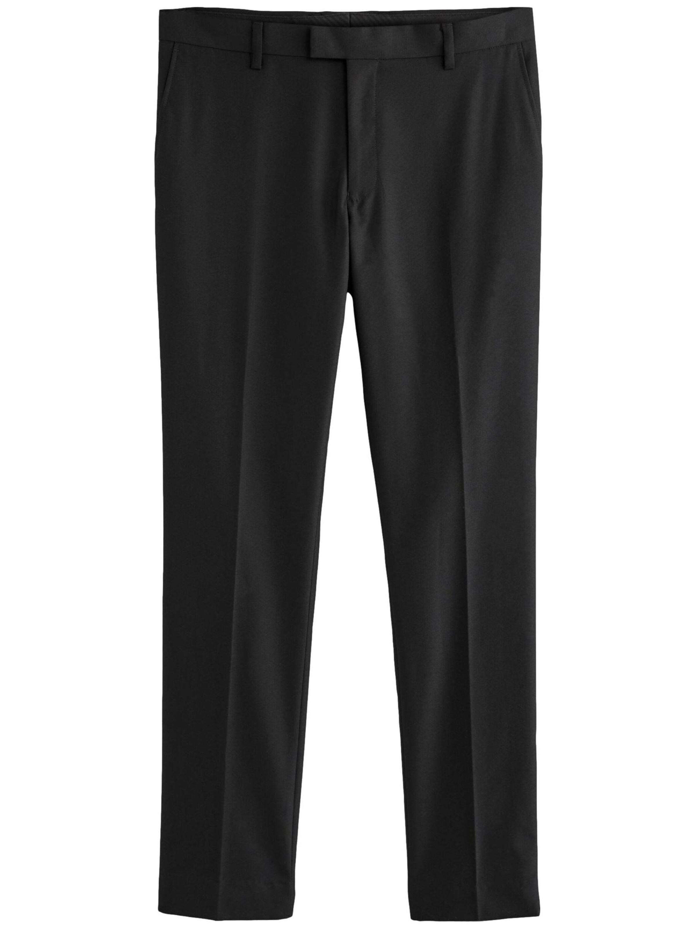 Next Slimfit Bukser med fals i sort: forside