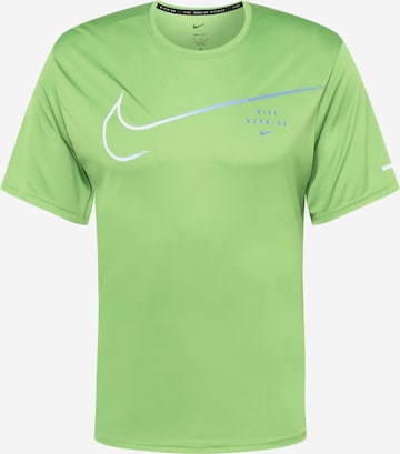 NIKE - Camiseta funcional 'Miler' en verde: frente