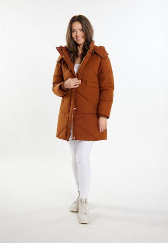 usha WHITE LABEL Winter Coat in Brown