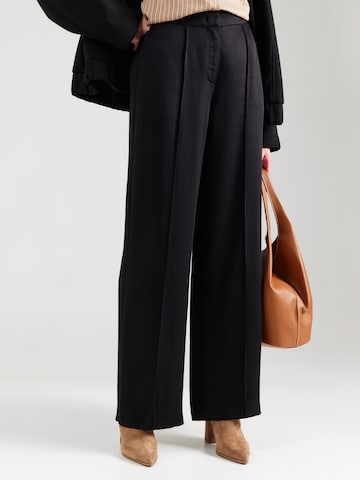 Karl Lagerfeld Wide Leg Hose 'EVERYDAY' in Schwarz: Vorderseite