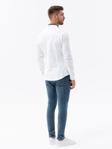 Ombre Slim Fit Hemd 'K542' in Weiß