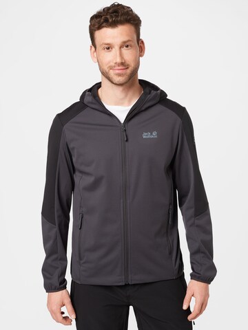 JACK WOLFSKIN Outdoor jacket 'GO HIKE ' in Grey: front