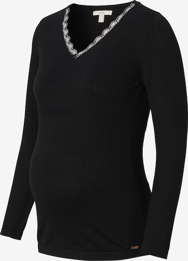 Esprit Maternity Пуловер в светлосиво / черно / бяло, Преглед на продукта