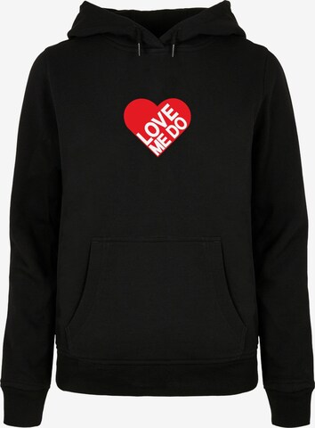 Merchcode Sweatshirt 'Beatles - Love me do' in Zwart: voorkant