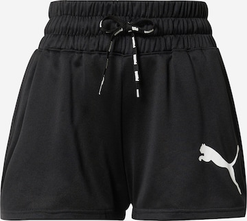 Regular Pantalon de sport 'Fit Tech Knit 3" Short' PUMA en noir : devant