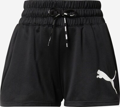 Sportinės kelnės 'Fit Tech Knit 3" Short' iš PUMA, spalva – juoda / balta, Prekių apžvalga
