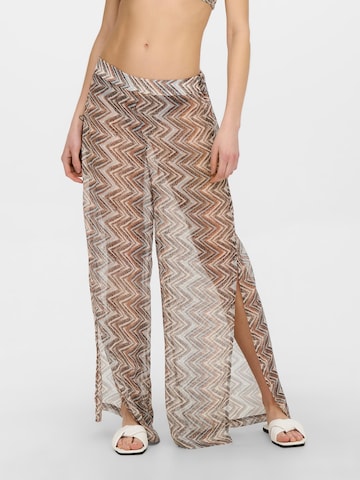 ONLY Wide leg Pants 'Anna' in Brown: front