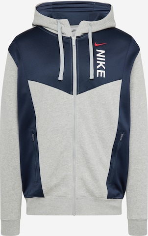 Nike Sportswear - Sudadera con cremallera en gris: frente