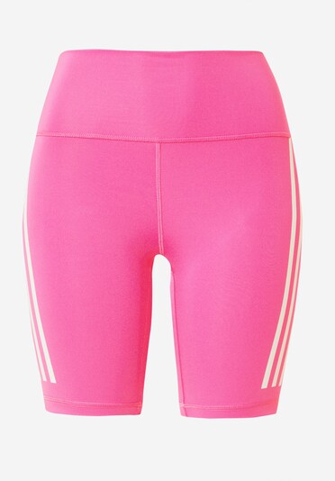 ADIDAS SPORTSWEAR Pantalon de sport 'Optime Train Icons 3-Stripes Bike' en rose / blanc, Vue avec produit