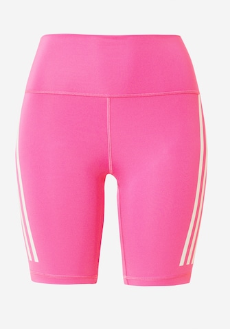 ADIDAS SPORTSWEAR Sportovní kalhoty 'Optime Train Icons 3-Stripes Bike' – pink: přední strana