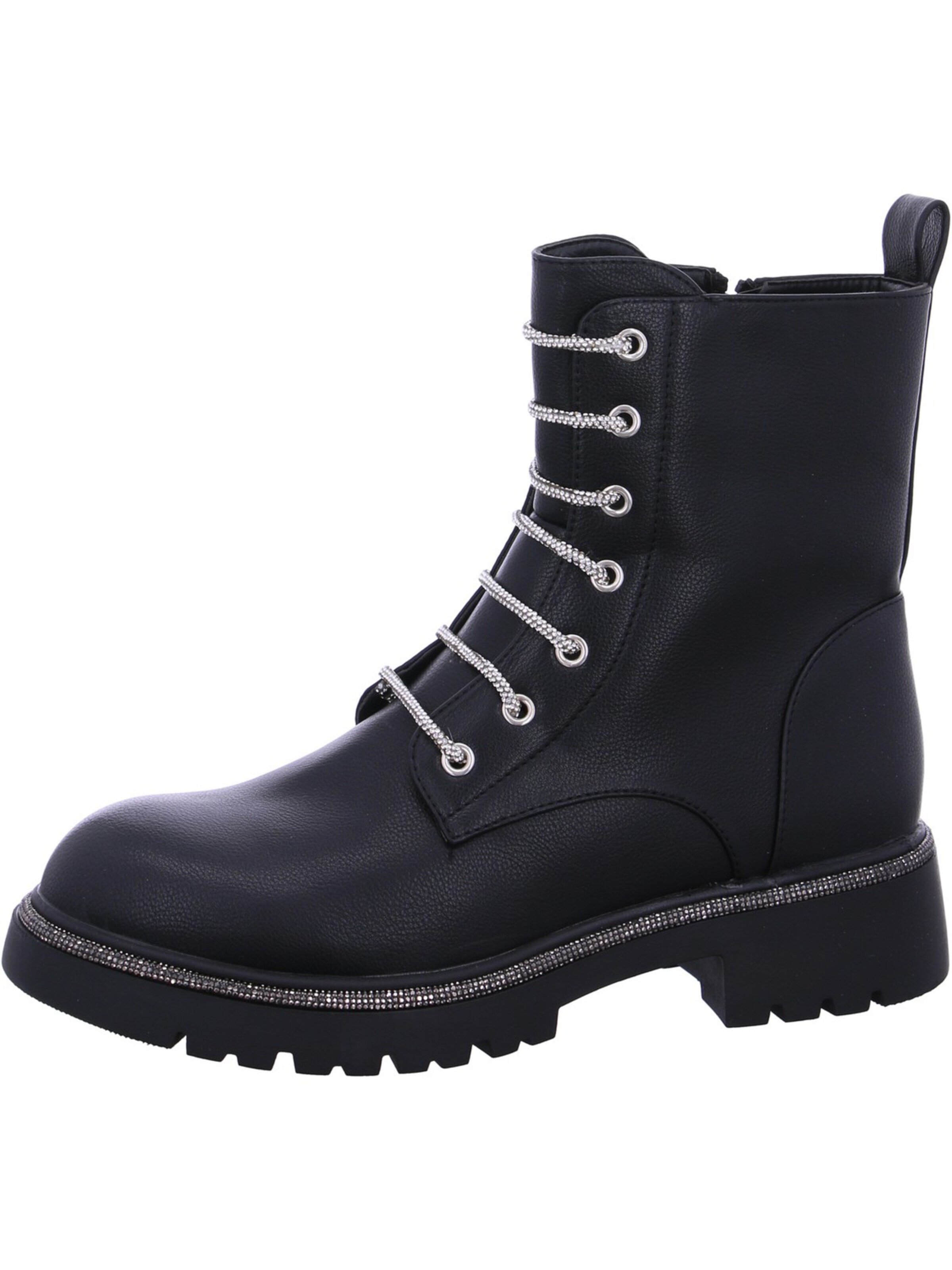 2GO FASHION Booties '2 Go Fashion Schnürstiefel Schwarz' in Black: front
