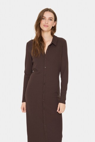 SAINT TROPEZ Shirt Dress 'Goda' in Brown