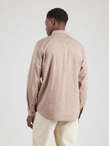 GUESS Regular Fit Hemd in Beige