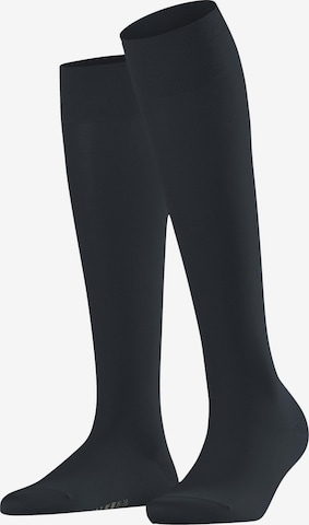 FALKE Kniestrümpfe 'Cotton Touch' in Grau: Vorderseite