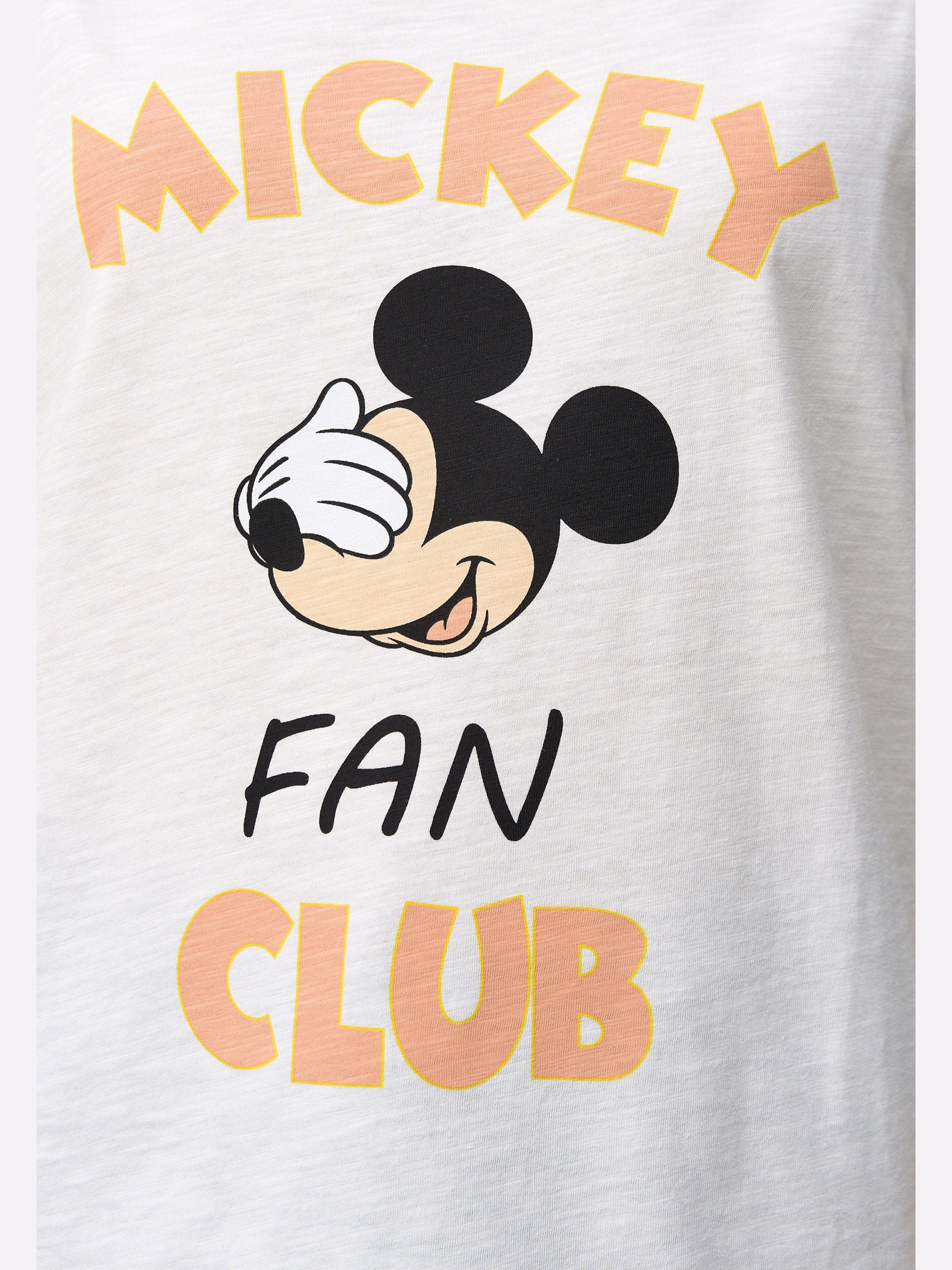 Frauen Shirts & Tops Recovered Shirt 'Mickey Mouse Fan Club' in Ecru - EY72144