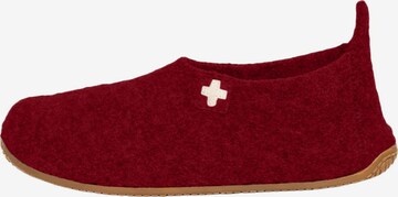 Living Kitzbühel Slippers 'Schurwolle' in Red: front